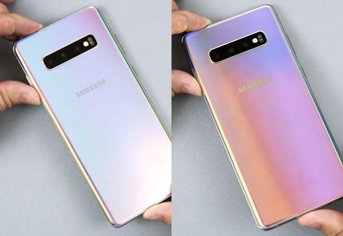 빛반사 짱예로운 갤럭시S10 신색상 프리즘 실버 실물.gif | 인스티즈
