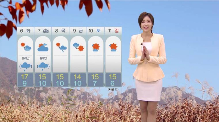 최아리 MBC 기상캐스터 생방송중 애교 | 인스티즈