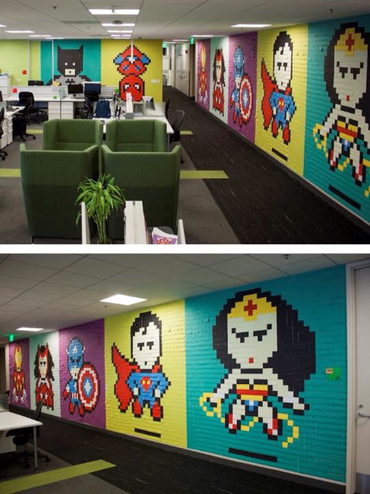 포스트잇 8,024장으로 사무실 분위기 바꾸기...jpg | 인스티즈