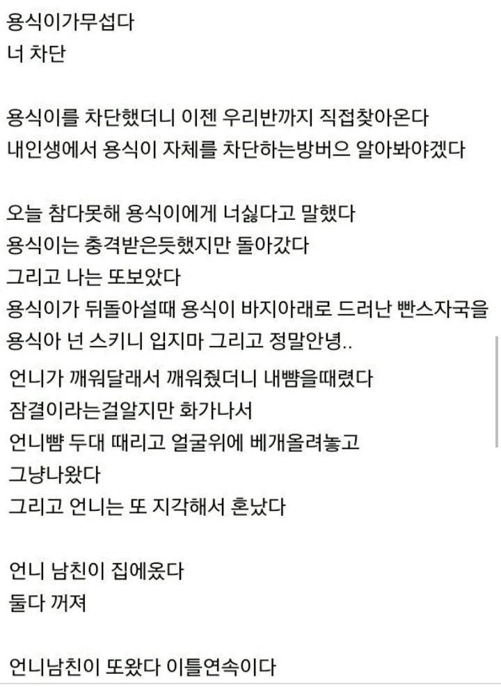 한 여동생의 일기장 | 인스티즈