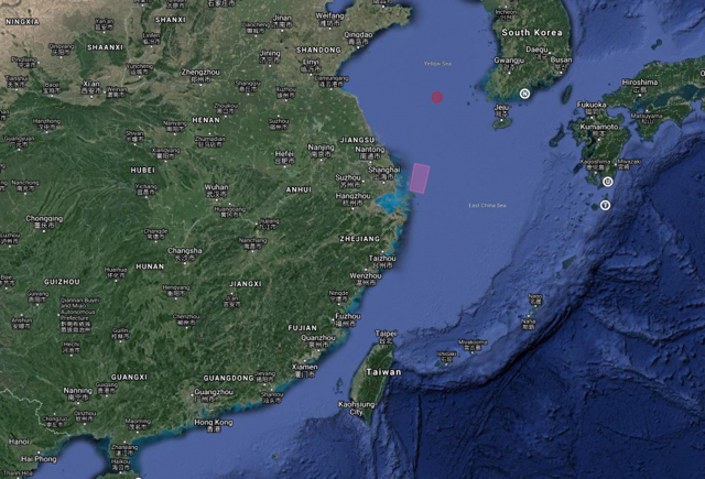 중국이 서해상에서 발사한 로켓의 노골적인 발사궤도 | 인스티즈