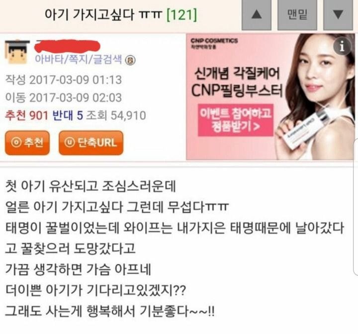 첫 아이를 유산하고 아기를 가지고 싶다는 글에 달린 댓글 | 인스티즈