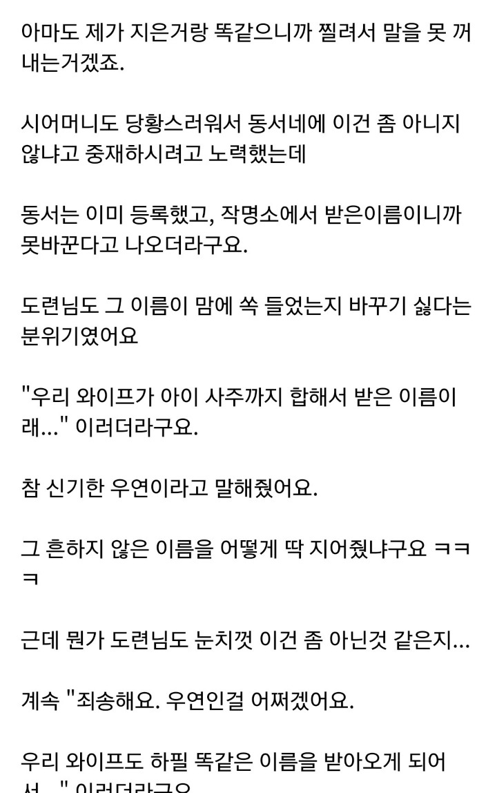 둘째아이 이름 도둑맞았어요..jpg | 인스티즈