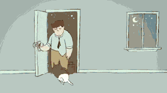 술먹고온 주인을 반기는 댕댕이 gif | 인스티즈