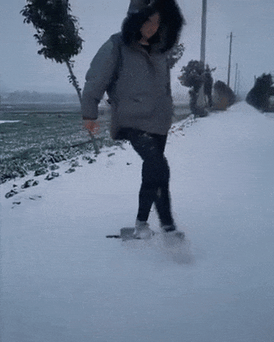 눈 위에서 정확하게 원 그리기.gif | 인스티즈
