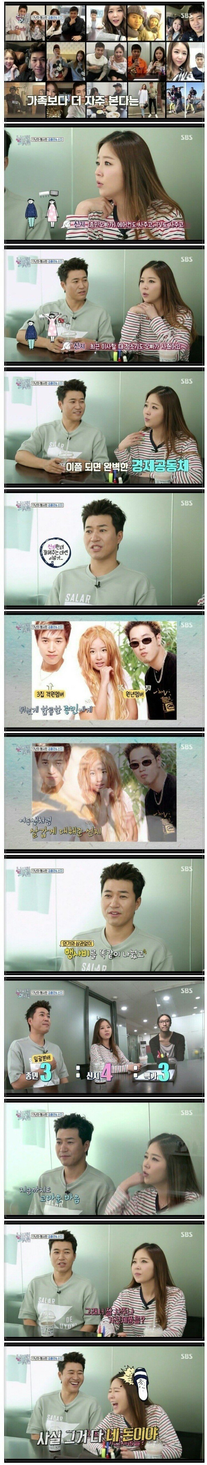 김종민이 신지한테 잘해주는 이유 | 인스티즈