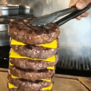 엄청난 높이의 햄버거....gif | 인스티즈