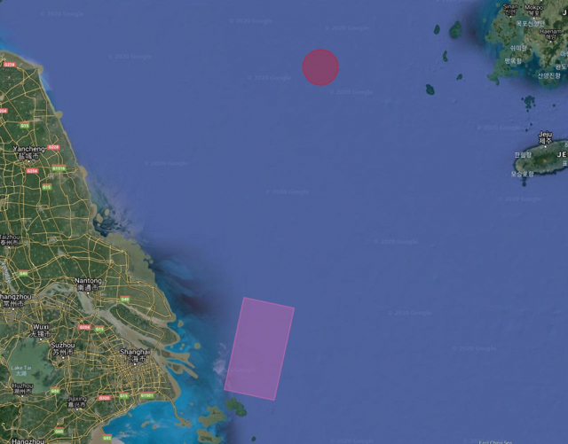 중국이 서해상에서 발사한 로켓의 노골적인 발사궤도 | 인스티즈