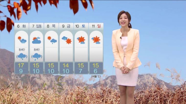 최아리 MBC 기상캐스터 생방송중 애교 | 인스티즈