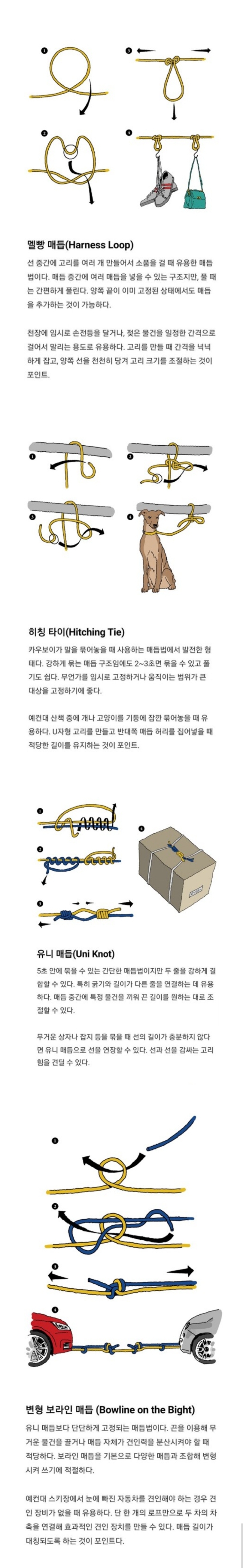 매듭 묶는 방법 | 인스티즈