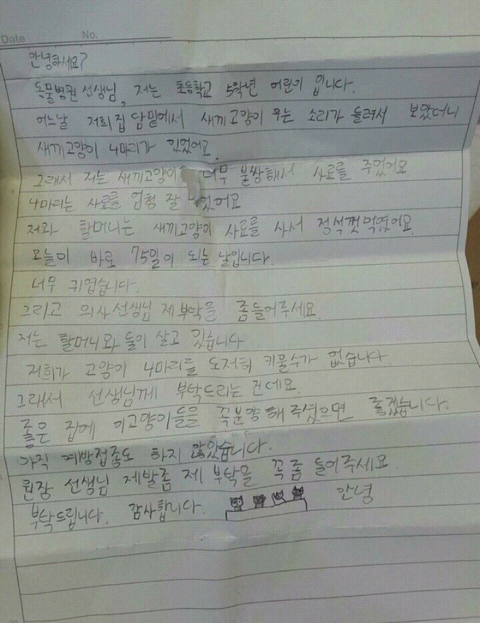 동물병원에 고양이를 보낸 초등학생 | 인스티즈