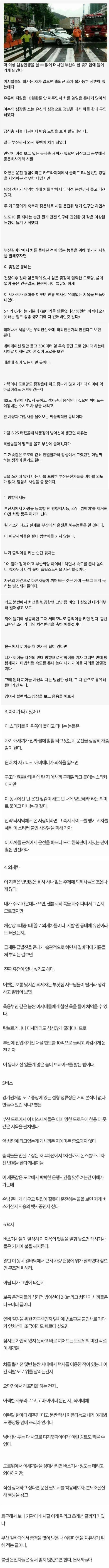 고전명작_디씨인의 부산운전 후기 썰 | 인스티즈