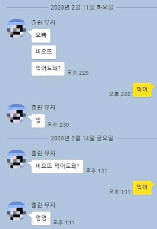 오빠 비요뜨 먹어도 돼?.kakao | 인스티즈