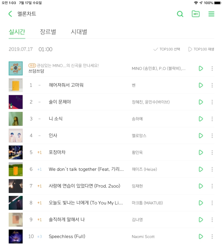 여름인데 제목만 봐도 더운 현재 멜론 차트...jpg | 인스티즈
