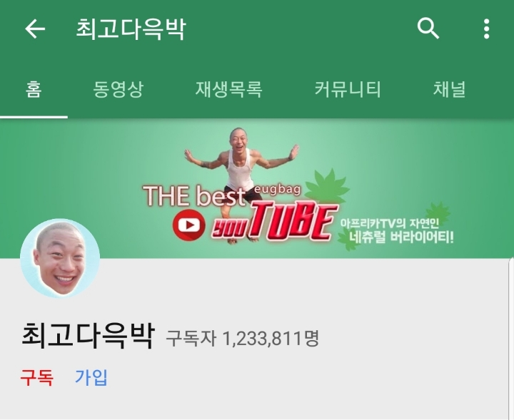 아프리카 주요 BJ들 유투브 구독자 수 JPG | 인스티즈