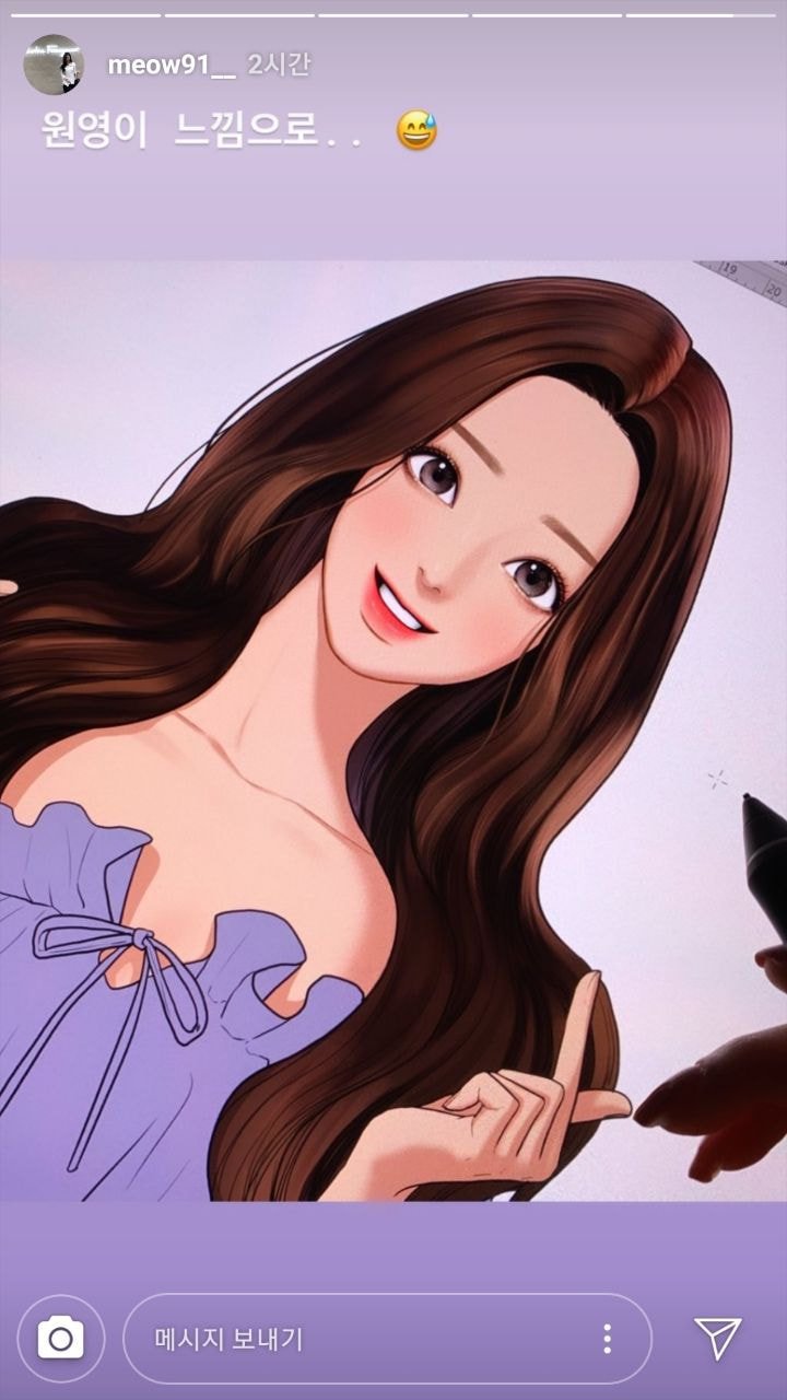 웹툰 여신강림 작가가 그려줬던 장원영 느낌 | 인스티즈