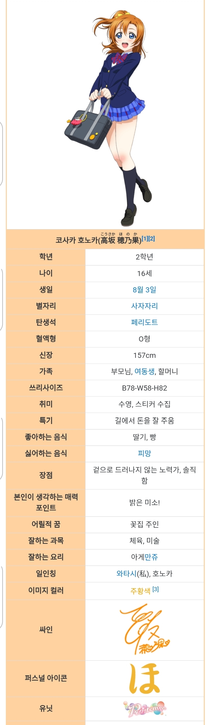 오늘은 러브라이브! 뮤즈의 리더 코사카 호노카의 생일입니다 | 인스티즈