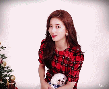 크리스마스 인사하는 수지.gif | 인스티즈