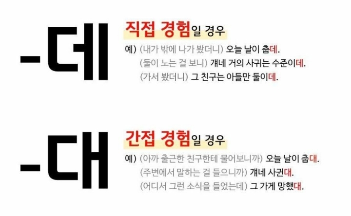 데와 대, 던과 든 구분법.JPG | 인스티즈