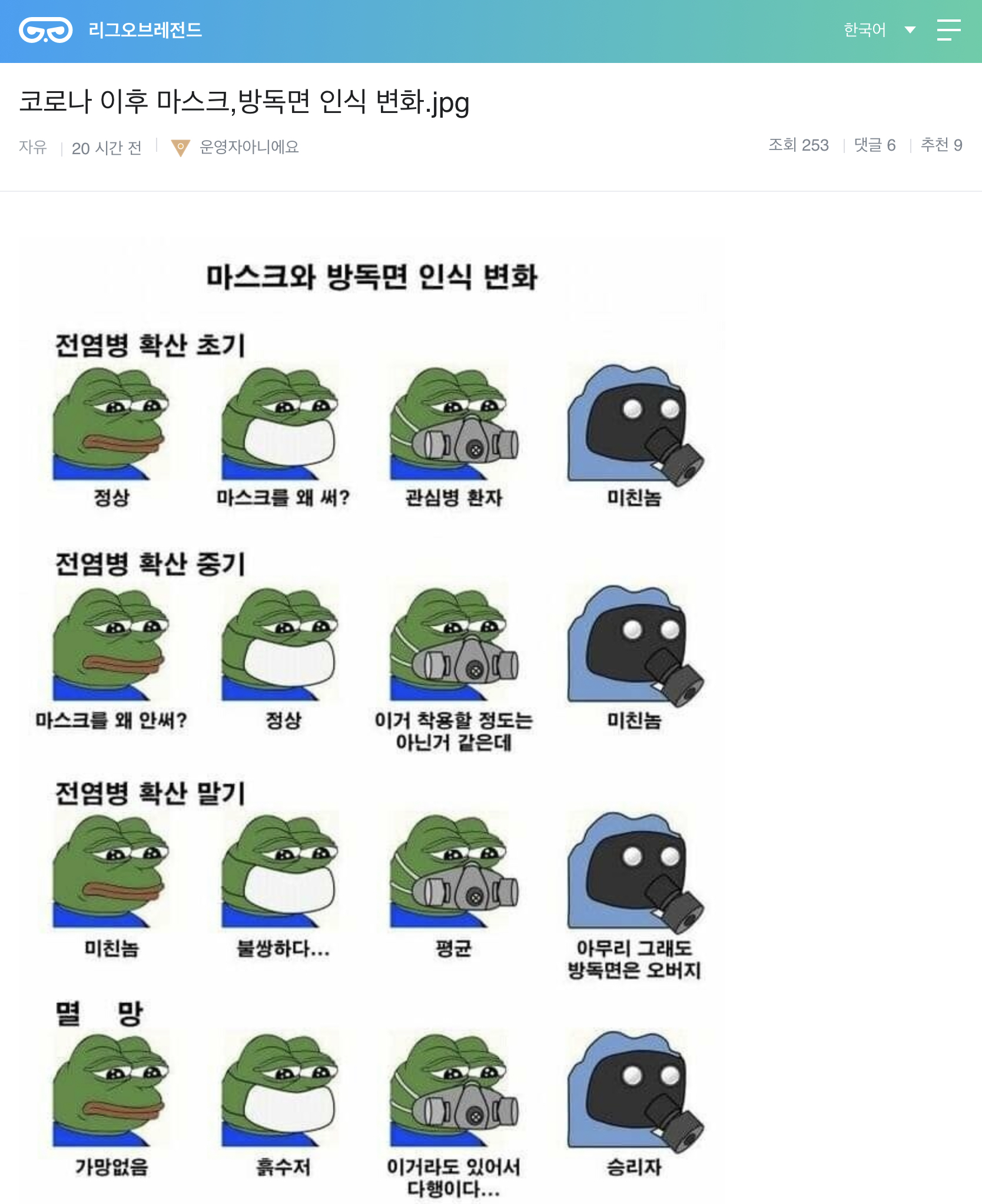 마스크와 방독면의 인식 변화.jpg | 인스티즈
