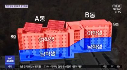 여학생 기숙사 침입한 남학생 | 인스티즈