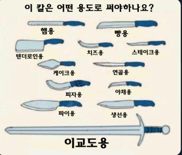 다양한 칼의 용도 | 인스티즈