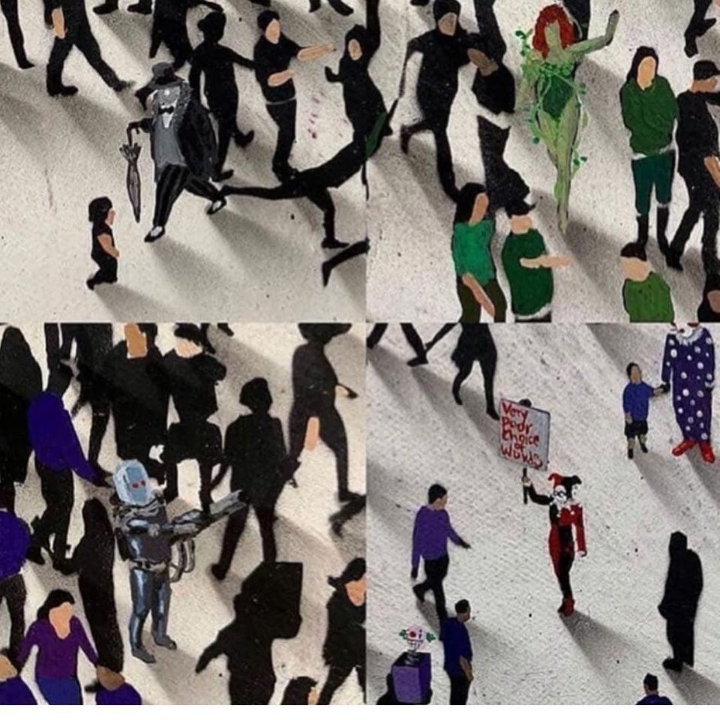 눈밭에 사람들을 그렸다 | 인스티즈