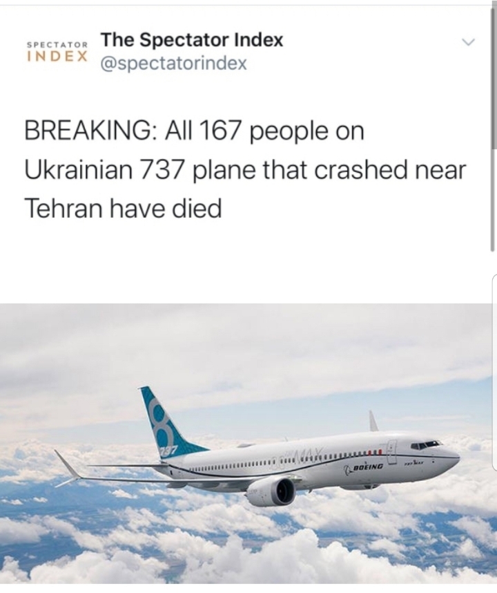 이란서 우크라이나 여객기 추락 전 모습 | 인스티즈