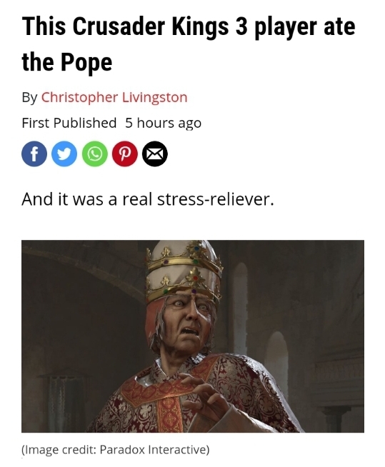 교황을 잡아먹은 중세께임 플레이어.. | 인스티즈