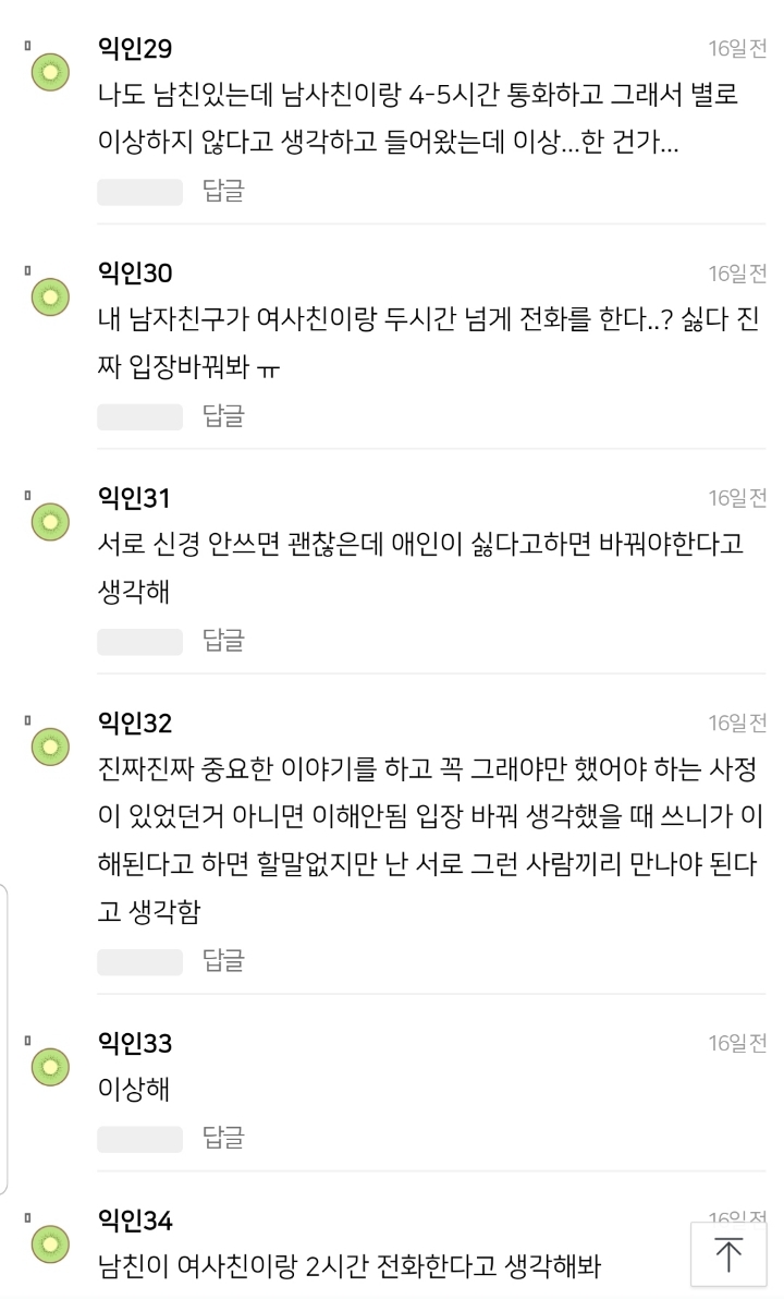 남자친구 있는데 남사친이랑 1~2시간 통화하는게 이상한거야? | 인스티즈