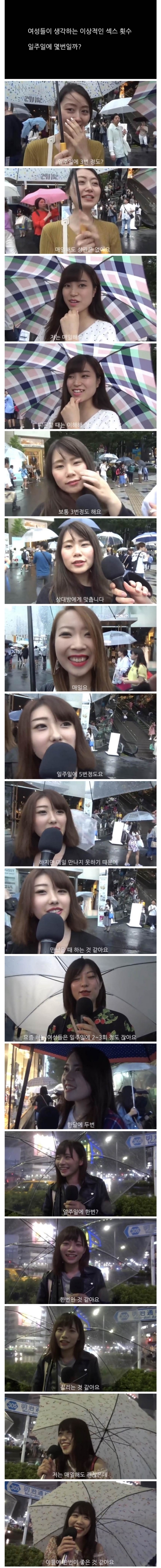 일본여자들이 생각하는 이상적인 섹스횟수 | 인스티즈