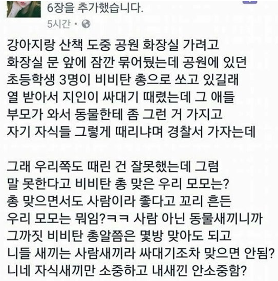 주인 화장실 간 사이 강아지 '비비탄 총'으로 쐈다가 '뺨' 맞은 초등학생 | 인스티즈
