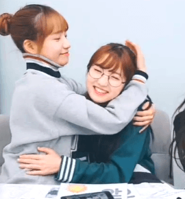 오늘자 v라이브 히토미/조유리(나코/유진).gif | 인스티즈