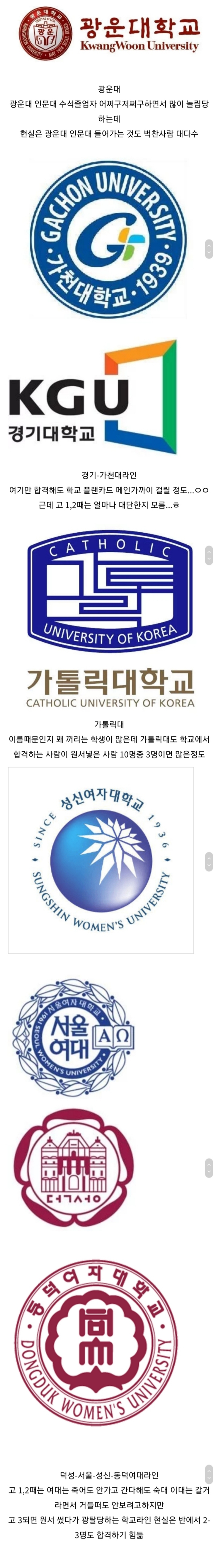 고 1, 2때는 무시하다가 고3되면 현타오게하는 대학교들...jpg | 인스티즈