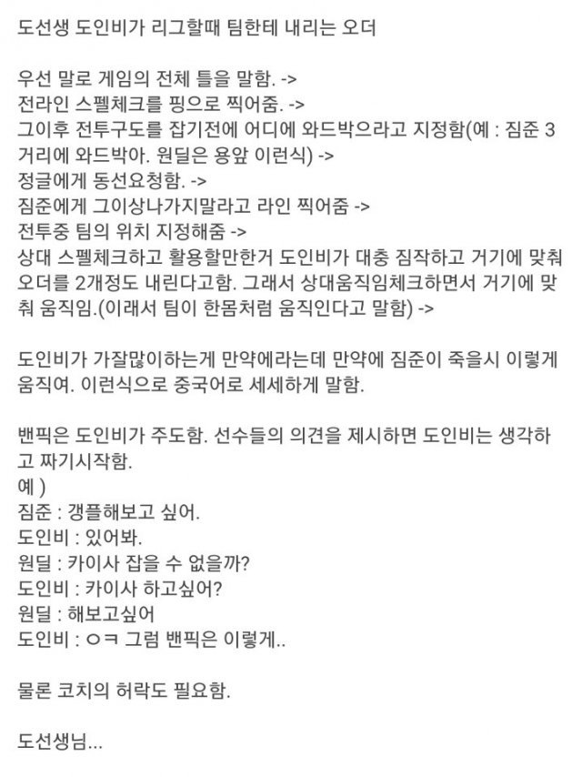 도인비가 내리는 오더 클라스 (LOL) | 인스티즈