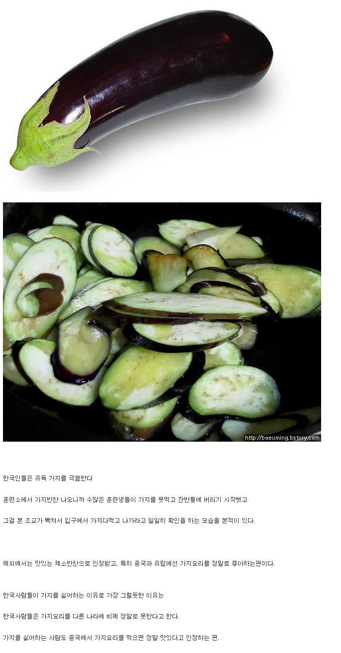 한국인들이 유독 싫어하는 채소반찬...jpg | 인스티즈