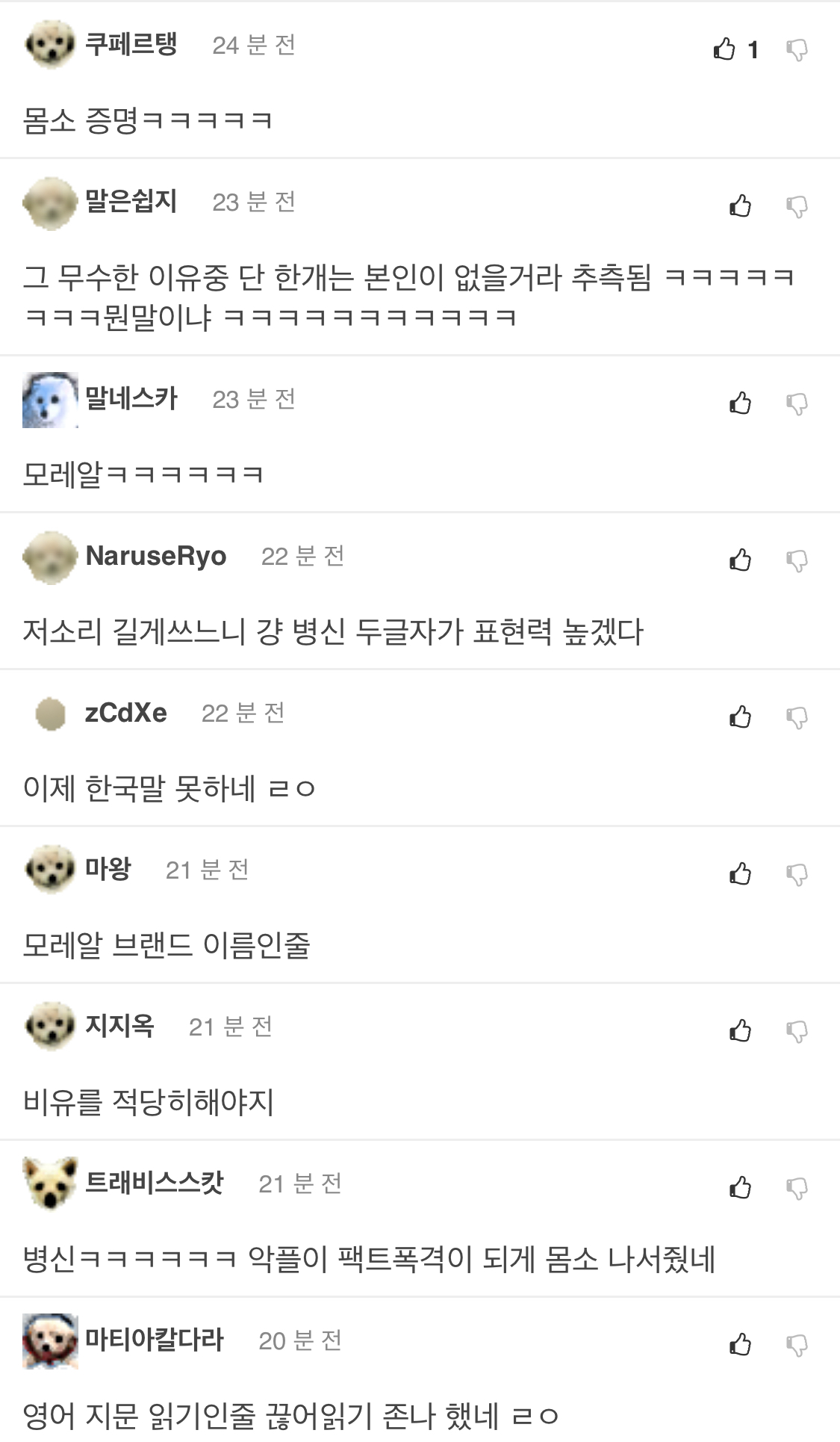 악플에 반응하는 스윙 | 인스티즈