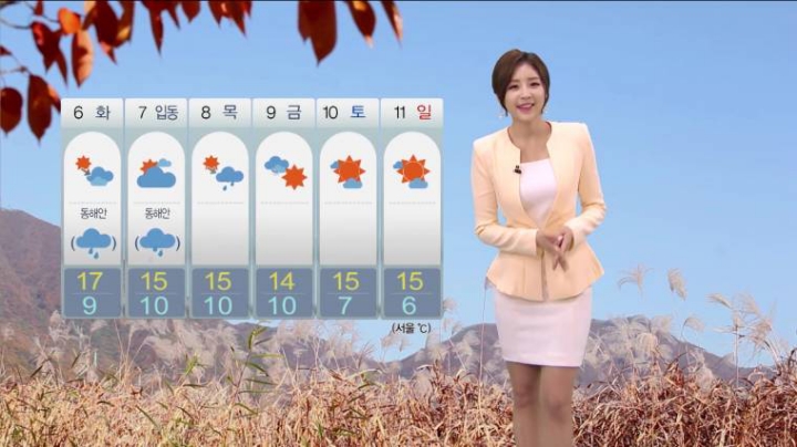최아리 MBC 기상캐스터 생방송중 애교 | 인스티즈
