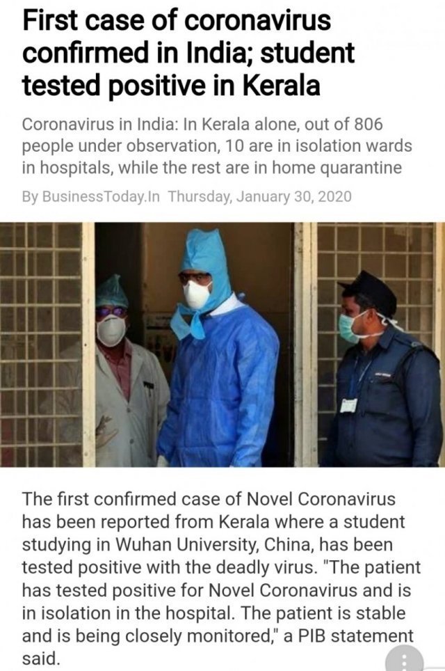 인도 첫 우한폐렴 확진자 최소 800명 이상 접촉 ㄷㄷ | 인스티즈