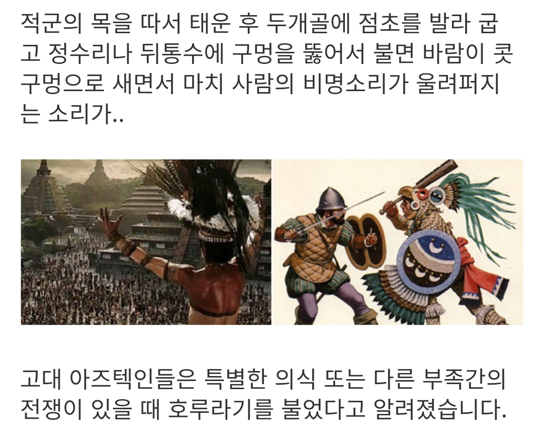 사람 비명소리가 나는 아즈텍 악기 | 인스티즈