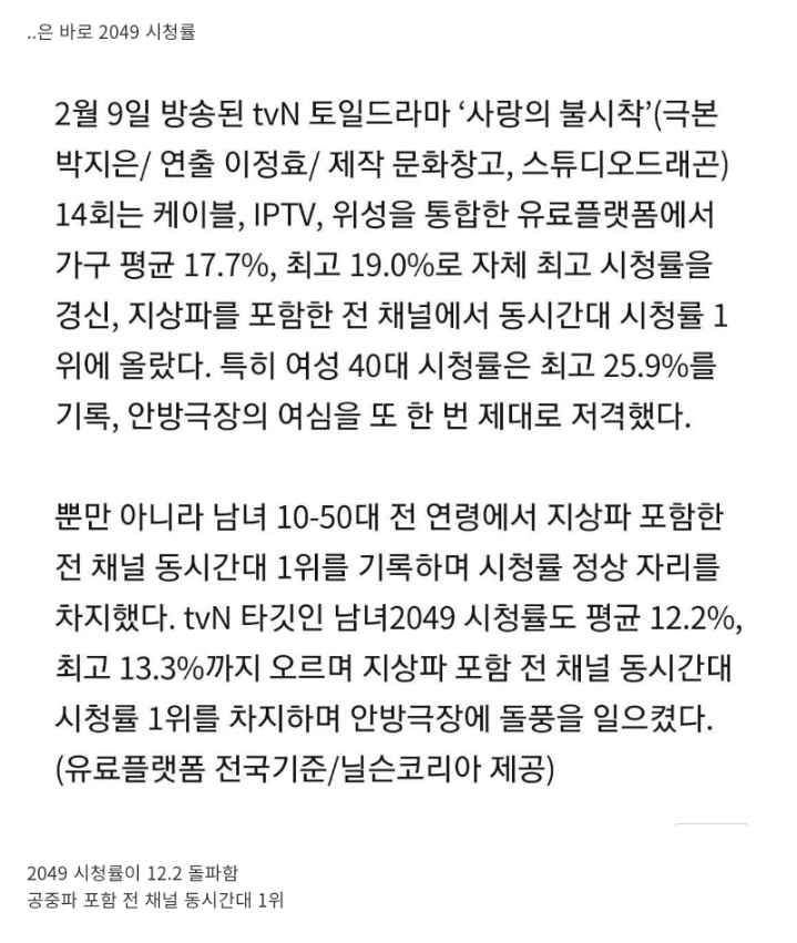커뮤에서만 인기 없었고 실제로는 최고로 흥했다는 한국드라마(2020년작) | 인스티즈