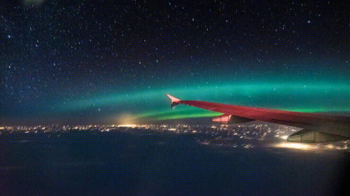 비행기에서 본 오로라 | 인스티즈
