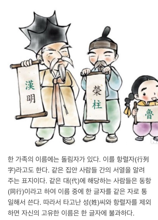 내 이름은 돌림자다 vs 아니다 | 인스티즈