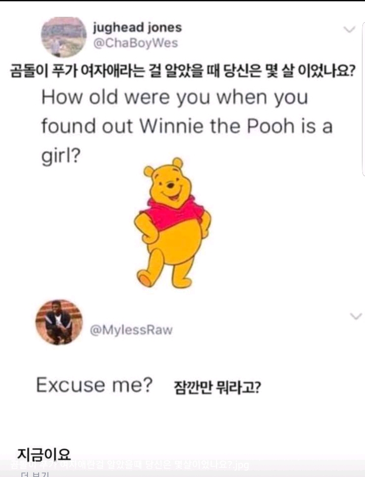 푸우가 여자인걸.. | 인스티즈