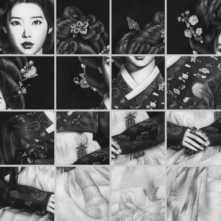 디씨인이 칼로 긁어서 그린 아이유 | 인스티즈