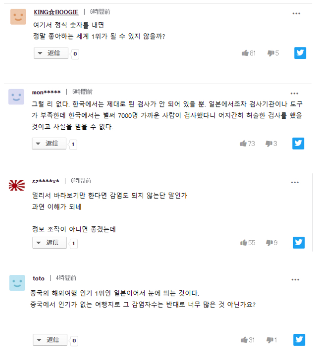 한국 코로나 대응에 대한 일본 댓글 | 인스티즈