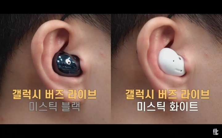 갤럭시버즈라이브,플러스, 에어팟프로 착용모습 비교.JPG | 인스티즈
