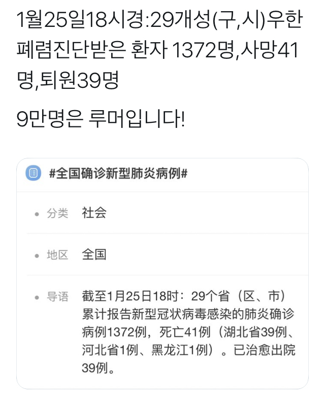 우한 폐렴 중국발 소식 | 인스티즈