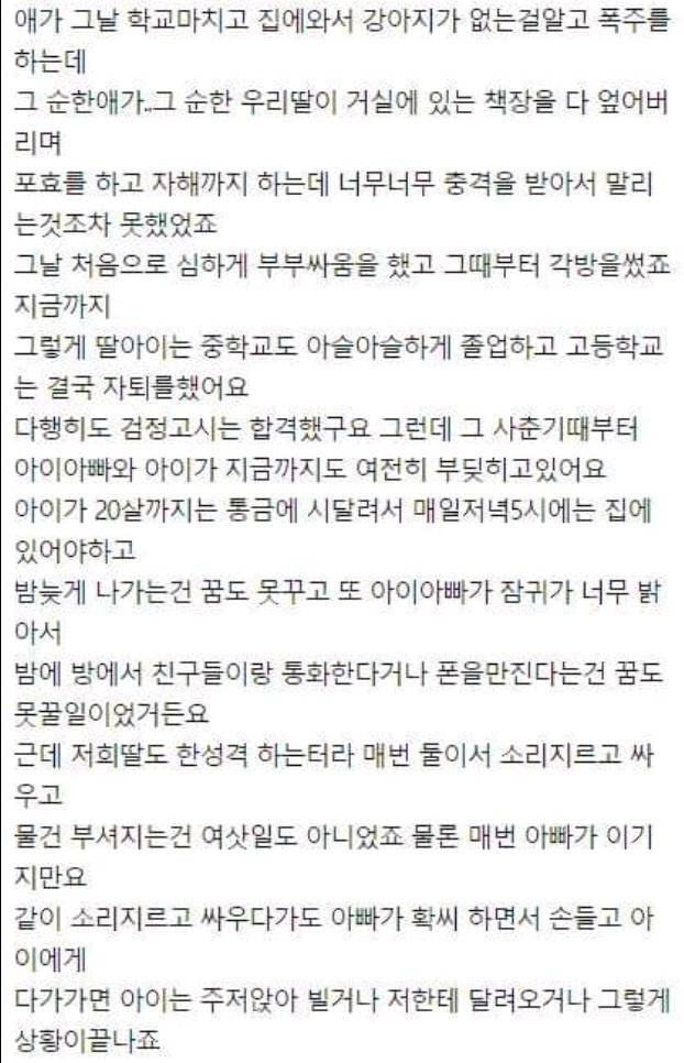 딸이 미쳤습니다 이 모든게 남편탓 같아요...txt | 인스티즈