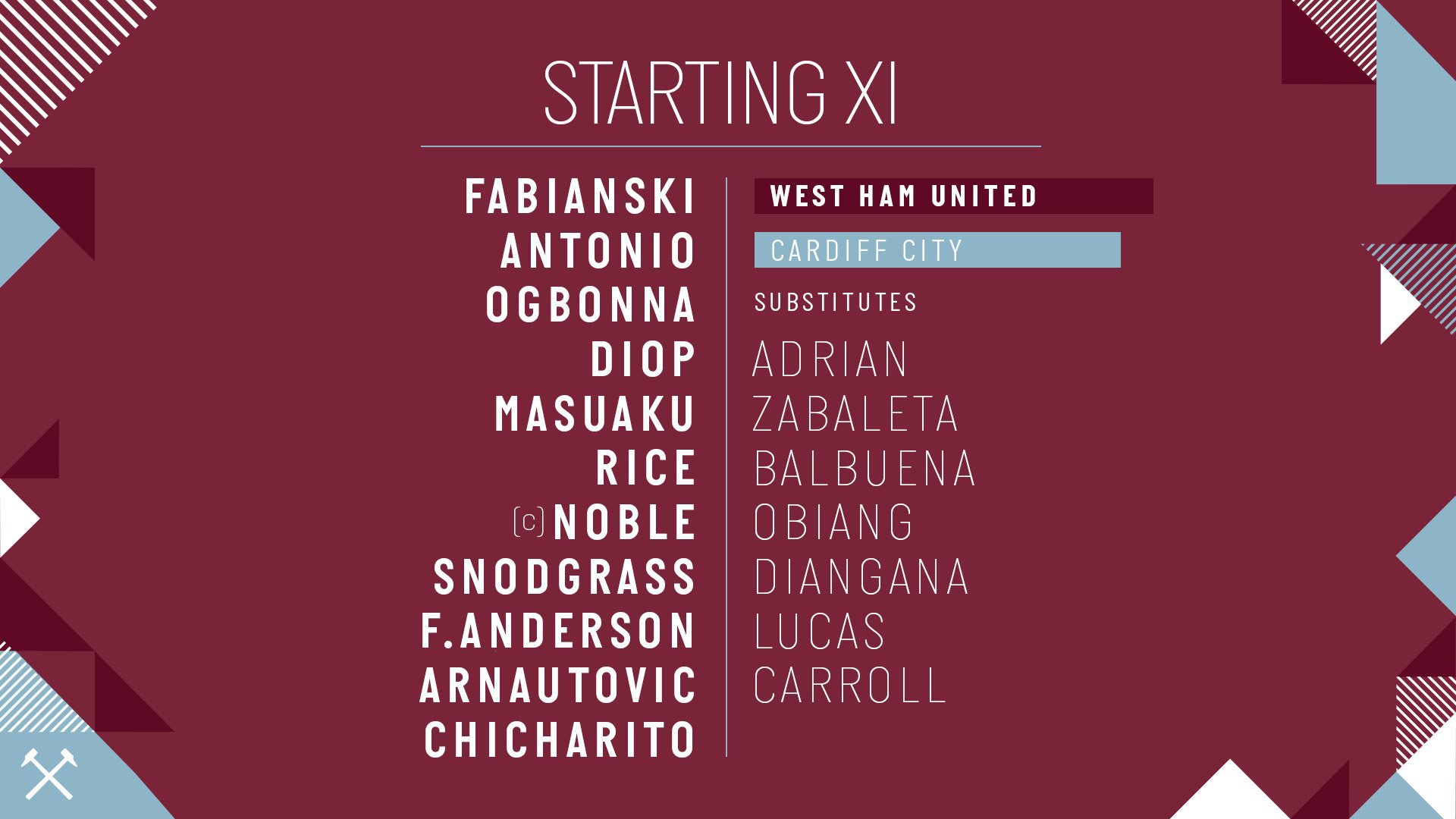 웨스트햄 vs 카디프 | 인스티즈